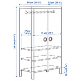 BUSUNGE Kleiderschrank, weiß, 80x139 cm