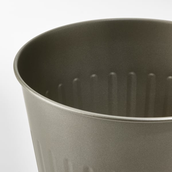CITRONMELISS Übertopf, drinnen/draußen/grau, 15 cm