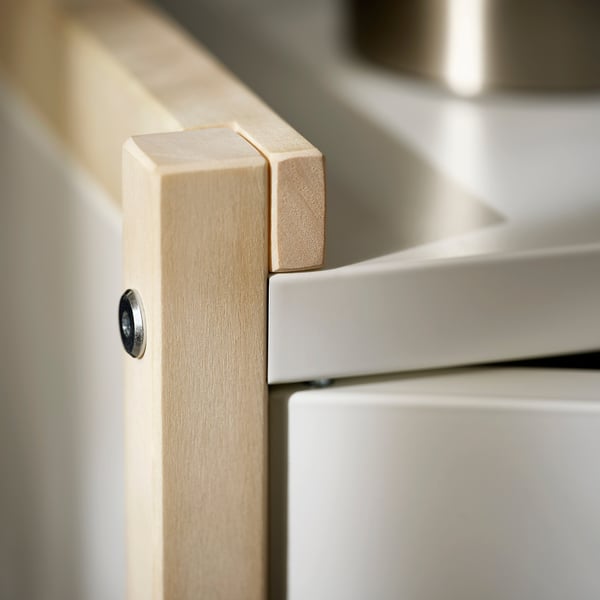 EKENABBEN Schrank, Espe/weiß, 70x35x51 cm