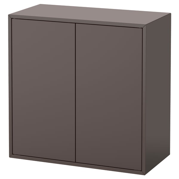 EKET Schrank mit 2 Türen + 1 Boden, dunkelgrau, 70x35x70 cm