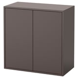 EKET Schrank mit 2 Türen + 1 Boden, dunkelgrau, 70x35x70 cm