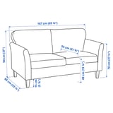 EKHOLMA 2er-Sofa, Hakebo dunkelgrau