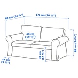 EKTORP 2er-Sofa, Hillared anthrazit