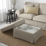 EKTORP Hocker mit Aufbewahrung, Hillared beige