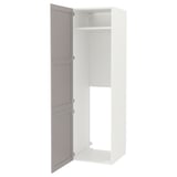 ENHET Hochschrank f Kühl-/Gefrierschr/2Tn, weiß/grau Rahmen, 60x62x210 cm