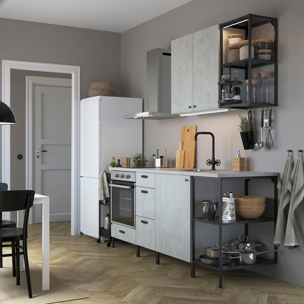 ENHET Küche - anthrazit/Betonmuster - IKEA Schweiz