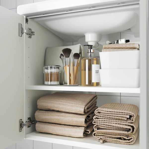 ENHET Waschbeckenschrank mit Türen, weiß, 60x42x60 cm