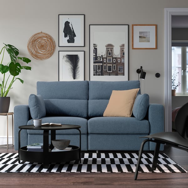 ESKILSTUNA 2er-Sofa, Gunnared blau
