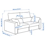 ESKILSTUNA 2er-Sofa, Gunnared blau