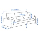 ESKILSTUNA 3er-Sofa, Hillared anthrazit