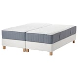 ESPEVÄR/VÅGSTRANDA Boxbett, weiß/mittelfest hellblau, 160x200 cm