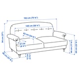 ESSEBODA 2er-Sofa, Knäbäck/anthrazit Birke