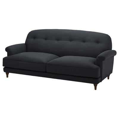 ESSEBODA 3er-Sofa, Knäbäck anthrazit/braun