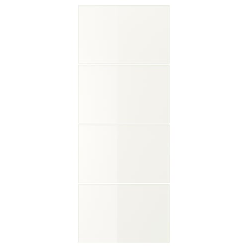 FÄRVIK 4 Paneele f Schiebetürrahmen, weißes Glas, 75x201 cm
