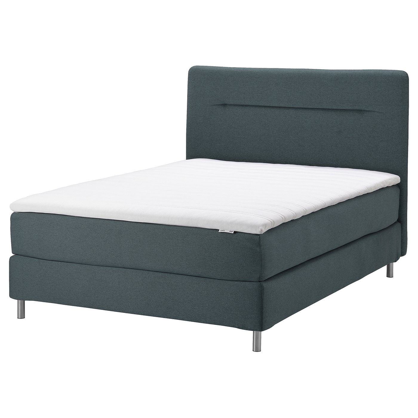 FINNSNES Boxspringbett, Valevåg fest/Tuddal grau, 140x200 cm Jetzt