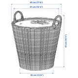 FLODBJÖRK Übertopf, drinnen/draußen hell graubraun, 41 cm