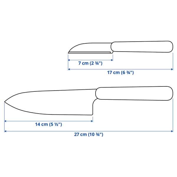 FÖRDUBBLA Messer 2er-Set, grau