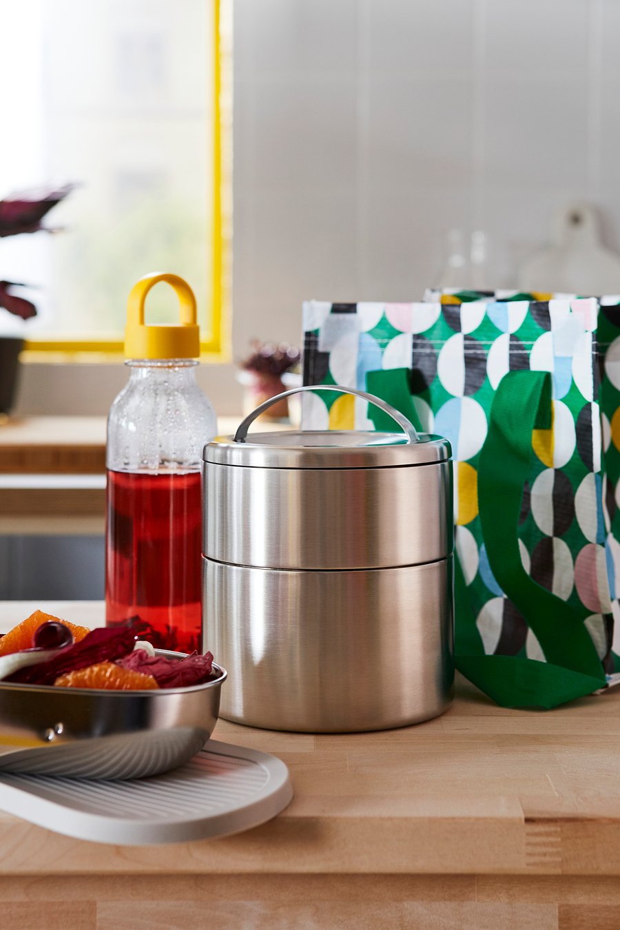 FÖRSKAFFA Lunchbox, isoliert, 2 Ebenen, Edelstahl IKEA Schweiz