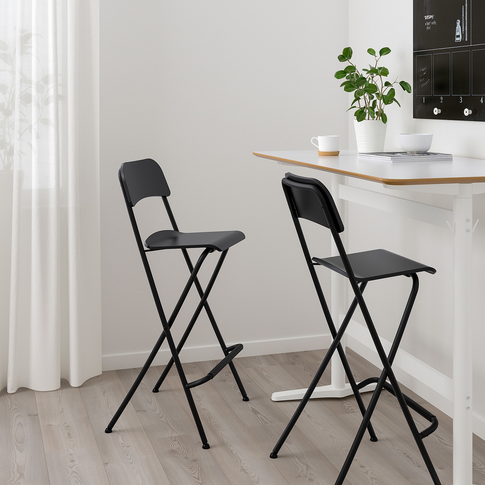FRANKLIN Barhocker, zusammenklappbar schwarz/schwarz IKEA Schweiz