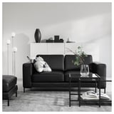 FULLERÖ 2er-Sofa, Grann schwarz/Metall