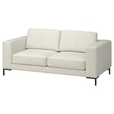 FULLERÖ 2er-Sofa, Grann weiß/Metall