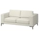 FULLERÖ 2er-Sofa, Grann weiß/Metall