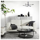 FULLERÖ 2er-Sofa, Grann weiß/Metall