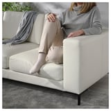 FULLERÖ 2er-Sofa, Grann weiß/Metall