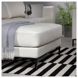 FULLERÖ 4er-Sofa mit Récamiere, links/Grann weiß/Metall