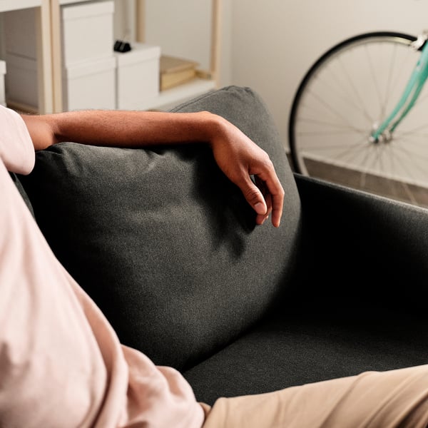 GLOSTAD 2er-Sofa, Knisa dunkelgrau