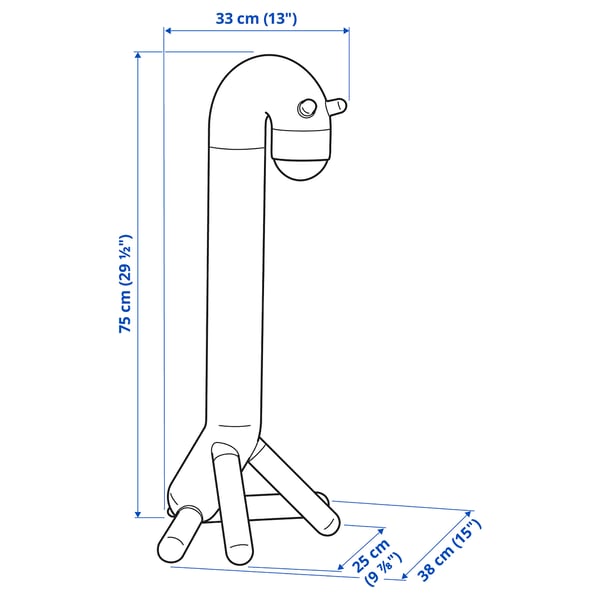 GREJSIMOJS Dekoleuchte, LED/Boden, Giraffe/gelb batteriebetrieben