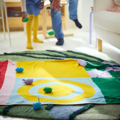 GREJSIMOJS Stoffspielzeug 3er-Set, Katze Hase/Bär bunt