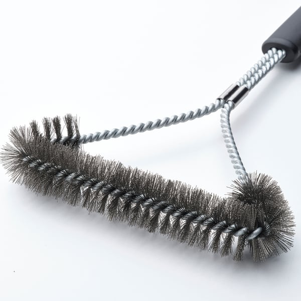 GRILLTIDER Grillrost-Reinigungsbürste, Edelstahl/schwarz, 35 cm
