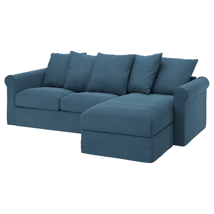 GRÖNLID Bezug 3erSofa, mit Récamiere/Tallmyra blau IKEA Schweiz