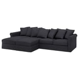 GRÖNLID Bezug 4er-Sofa, mit Récamieren/Hillared anthrazit