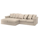 GRÖNLID Bezug 4er-Sofa, mit Récamieren/Hillared beige