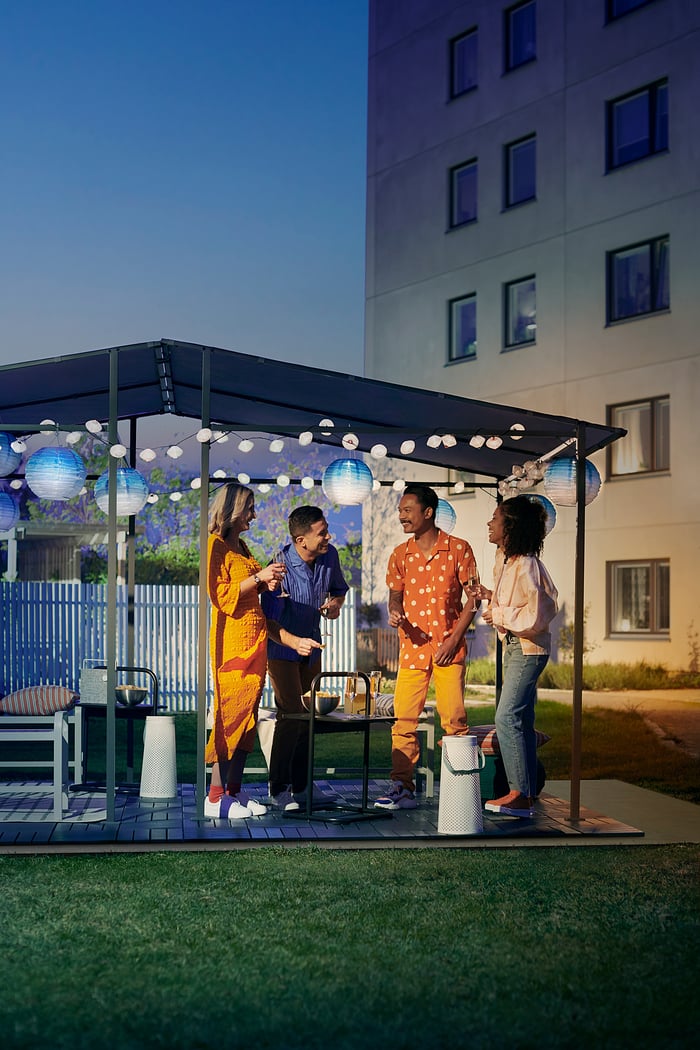 GUNNÖN Pavillon, dunkelgrau/grau, 238x233 cm - IKEA Schweiz