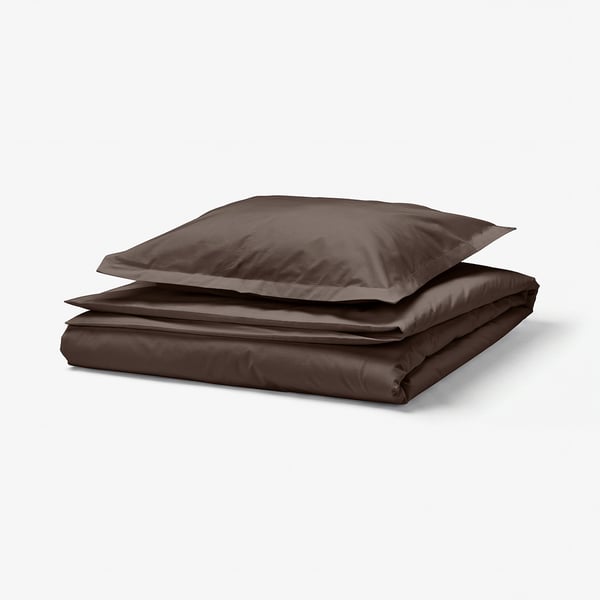 HAMPFLOCKEL Bettwäsche-Set, 2-teilig, braun, 150x200/50x60 cm