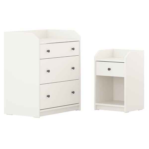 HAUGA Schlafzimmermöbel 2er-Set, weiß