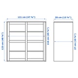 HAVSTA Vitrine, graubeige, 121x35x123 cm