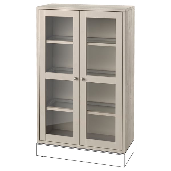 HAVSTA Vitrine, graubeige, 81x35x123 cm