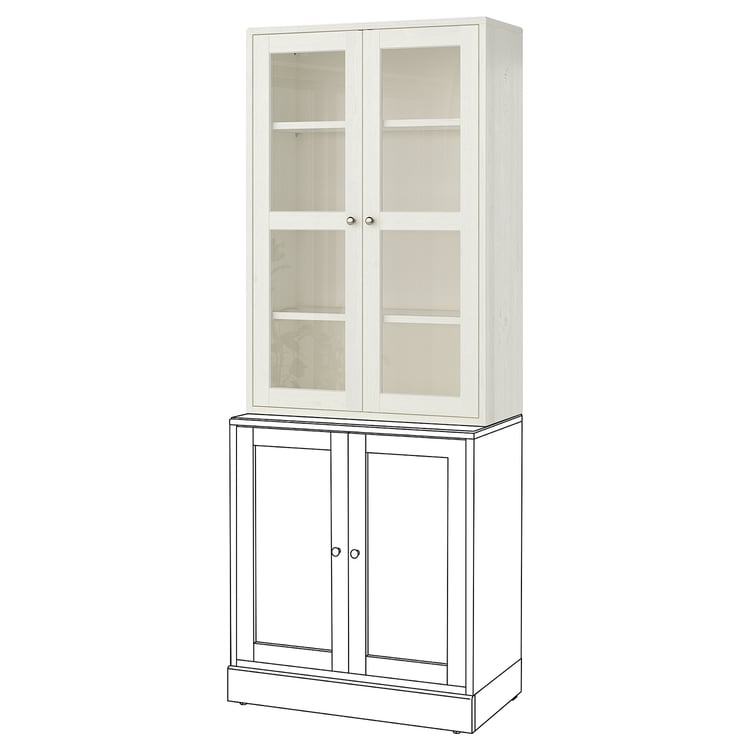 HAVSTA Vitrine, weiß, 81x35x123 cm - IKEA Schweiz