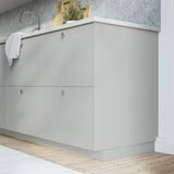 HAVSTORP Deckseite, hellgrau, 62x240 cm