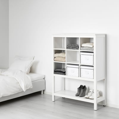 HEMNES Aufbewahrung, weiß las., 99x130x37 cm