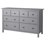 HEMNES Kommode mit 8 Schubladen, grau lasiert, 160x96 cm