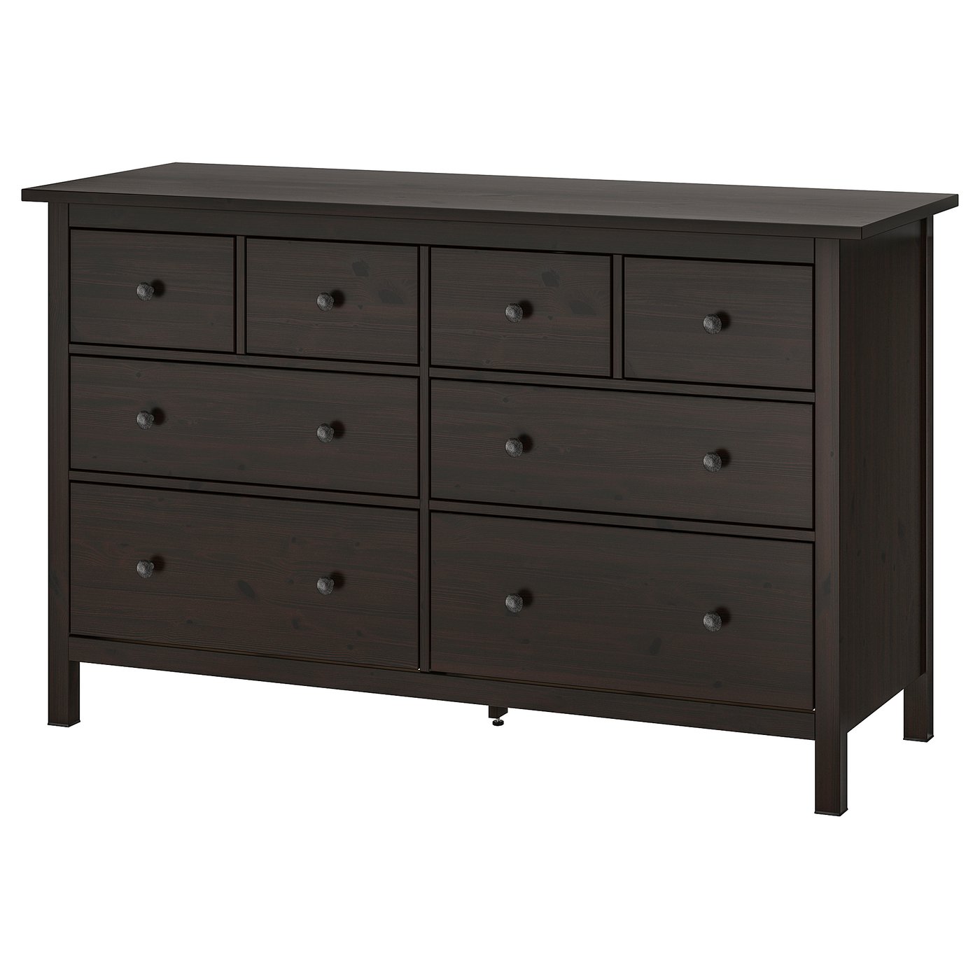 HEMNES Kommode mit 8 Schubladen, schwarzbraun, 160x96 cm