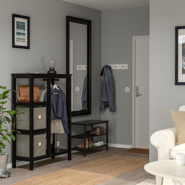 Hemnes Kleiderschrank Offen Schwarzbraun Ikea Schweiz
