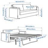 HYLTARP 2er-Bettsofa, Gransel graubraun