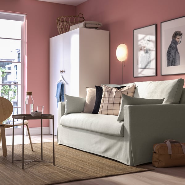 HYLTARP 2er-Bettsofa, Gransel natur