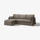 HYLTARP 3er-Sofa mit Récamiere, links, Gransel graubraun
